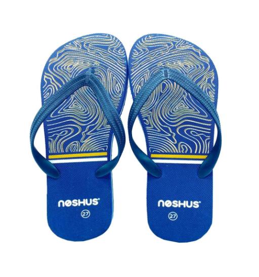 Sandalias para hombre con diseño de líneas curvas azules (25-29 cm), 1 par.
