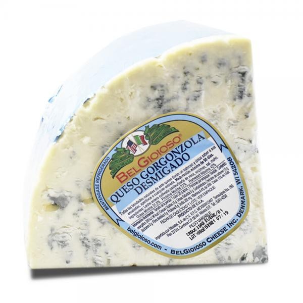 Queso gorgonzola desmoronado precio por kilo, paquete máximo de 1 kg