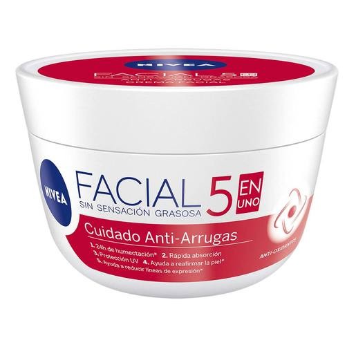 Crema facial hidratante Nivea 5 en 1 antiarrugas 200 ml