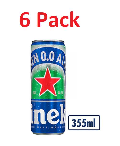 Heineken Cero alcohol six pack de latas de 355mL