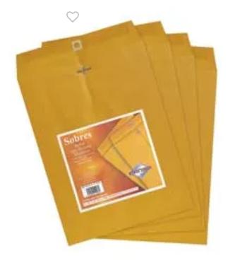 SOBRE DE CARTA DE SUEDE CON BROCHE 50 PCS