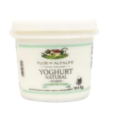 Yogur natural sin azúcar 4 kg