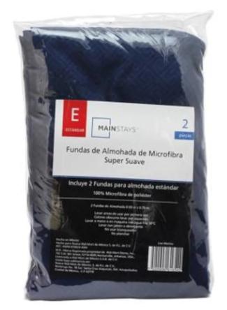 Fundas de almohada azul marino (50 cm x 70 cm), paquete de 2 piezas.