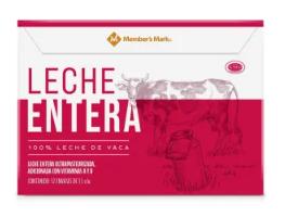 Leche entera paquete de 12 piezas