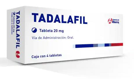 Tadalafil 20 mg paquete de 4 tabletas