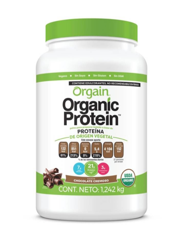 Proteína en polvo orgánica sabor chocolate, Orgain, 1.2 kg