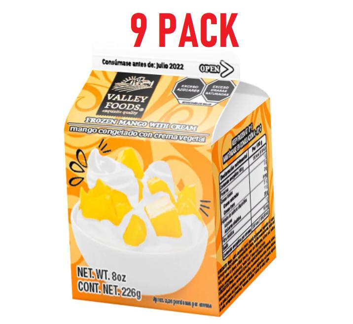 Helado de mango con crema 226 g paquete de 9 piezas