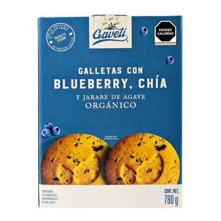 Galletas con arándano, chía y jarabe de agave orgánico 780 g