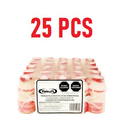 Yakult paquete de 25 piezas de 80 ml cada una