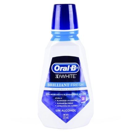 Enjuague bucal Oral B 3D White Brilliant fresh sin alcohol 237 ml