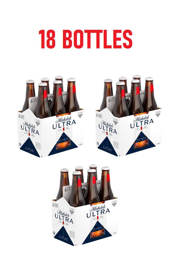 Michelob ultra 18 botellas de 355mL