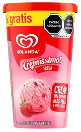 Helado de fresa 1 L