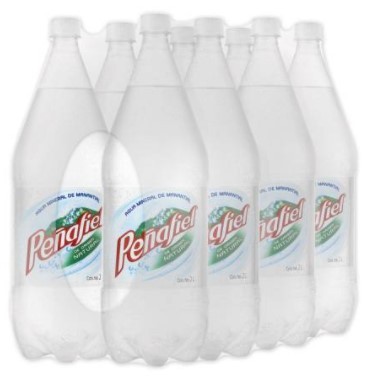 Agua mineral con gas paquete de 8 botellas de 2 litros cada una