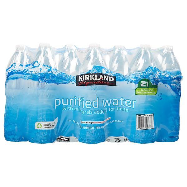 Agua purificada paquete de 21 botellas de 1 litro cada una