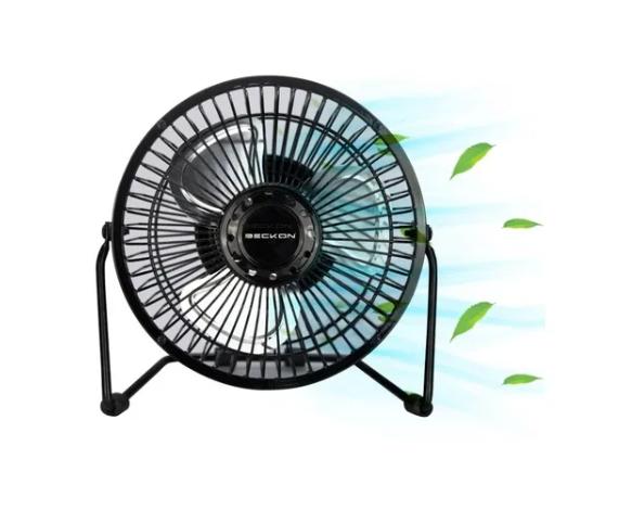 Ventilador de escritorio USB de 15.2 cm de diámetro, no recargable, color negro