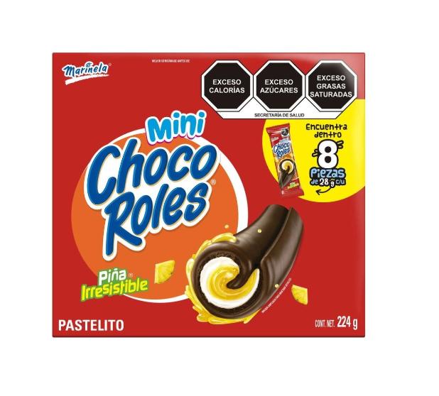Mini pastelillos rellenos de crema sabor artificial Chocoroles 224 g