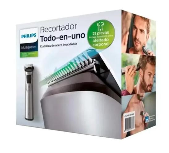 Afeitadora Phillips con 21 accesorios, inalámbrica con batería de ion-litio acero inoxidable 110-220 V