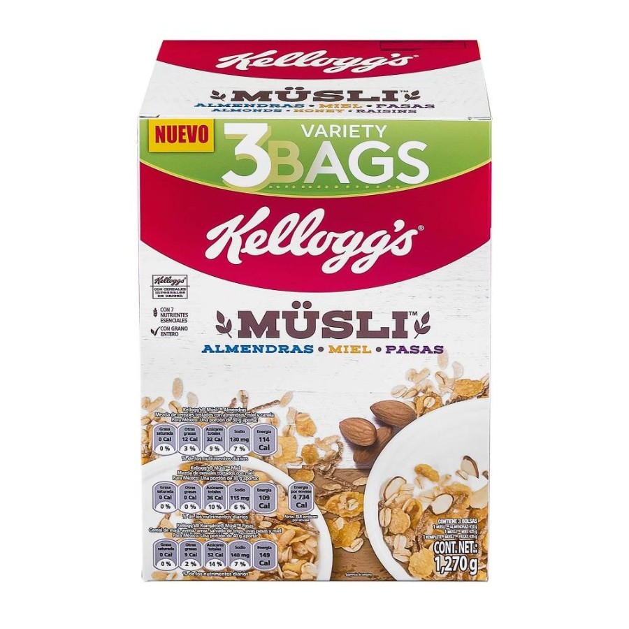 Kelloggs musli (almendra, miel, pasas) Cereal 1.250 kg