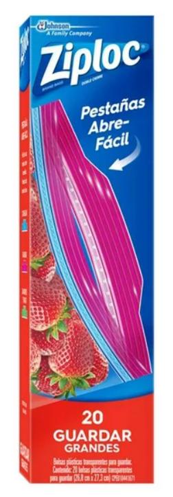 ZIPLOC caja con 20 piezas 26.8 X 27.3 CM