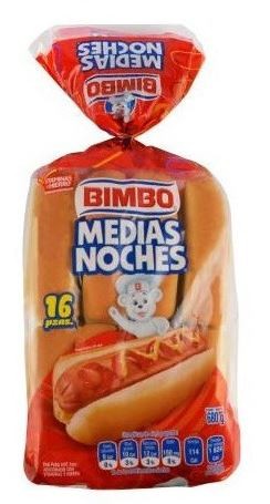 Pan para hot dog Bimbo de 16 piezas 