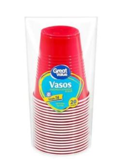 Vasos desechables de 475 ml paquete de 20 piezas