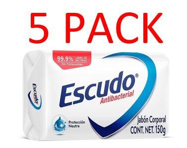 Paquete de 5 jabones escudo