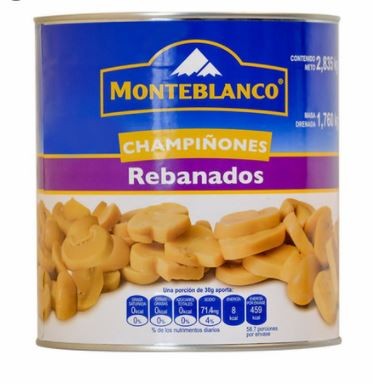 CHAMPIÑONES EN REBANADAS CAJA CON 2.835 KG