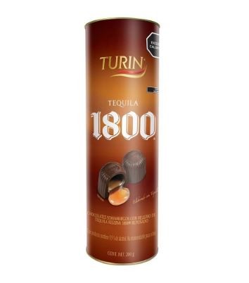Turin Tequila 1800 - Chocolate amargo relleno de tequila 200g