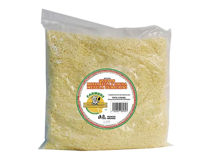 QUESO MOZZARELLA Y GOUDA CUBICADO